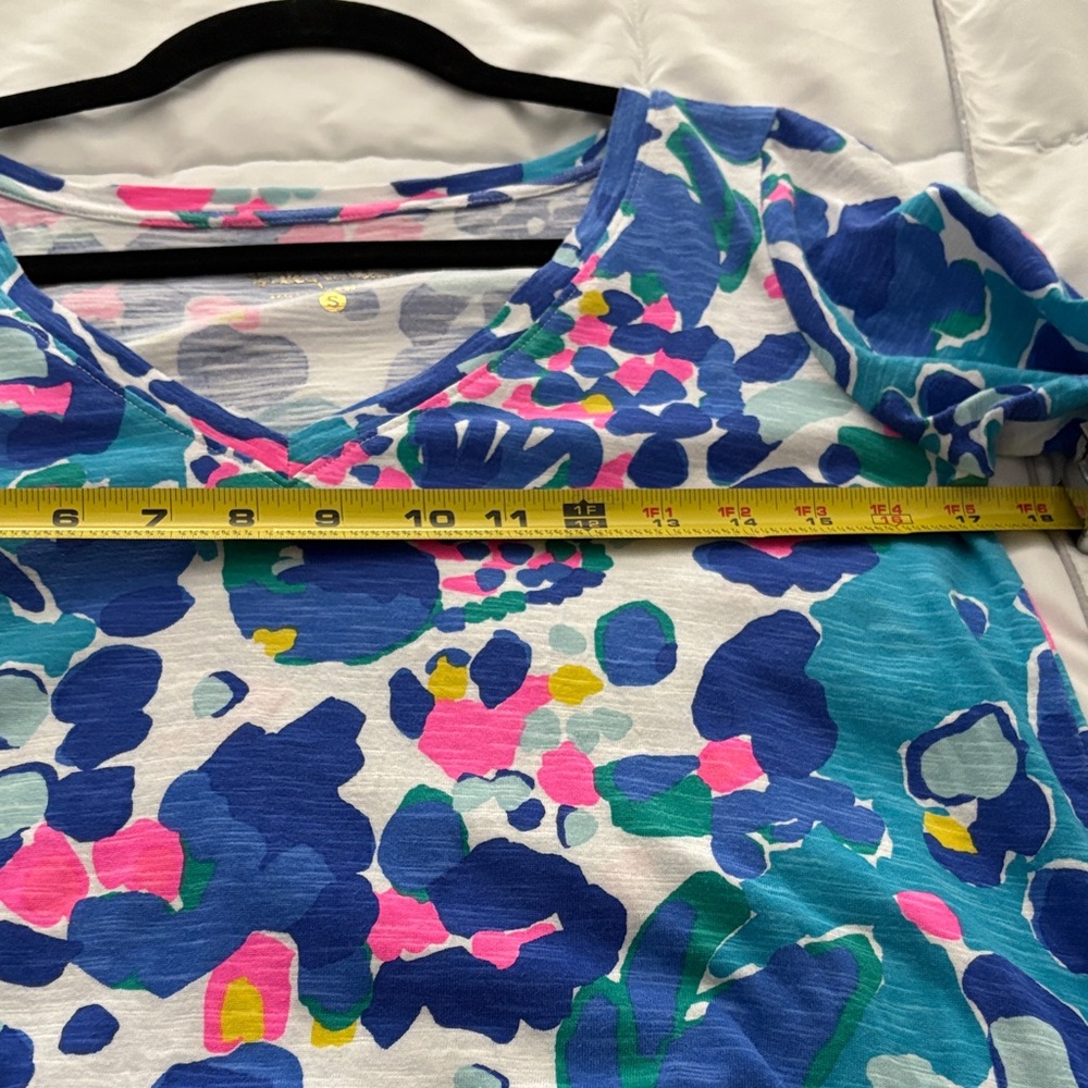 GUC Lilly Pulitzer Blue and Pink Long Sleeve Dress - Picture 4 of 5